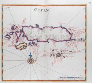 Karte der Insel Ceram (Seram), Indonesien von Dutch School