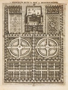 Palast von Honsholredyk, aus Der niederländische Gärtner von Johann van der Groen, veröffentlicht 1699 von Dutch School