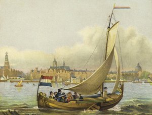 Vergnügungsbootfahren auf dem Y, Niederlande, 19. Jahrhundert