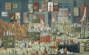 Laden, der chinesische Waren verkauft, 1680-1700