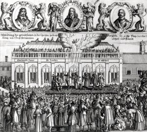 Die Enthauptung von König Karl I., 1649 (Kupferstich) von Dutch School