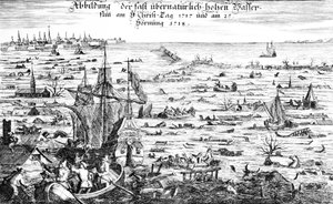 Die Weihnachtsflut von 1717 von Dutch School