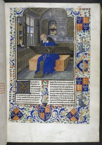 Übersetzer bei der Arbeit, aus Facta et dicta memorabilia (oder Les Faits et les Dits des Romains)