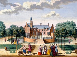 Blick auf das Haus Adrichem, aus Het Zeganpralent Kennemerlant von Hendrick de Leth und Matthias Brouerius Van Nidek, veröffentlicht um 1700-1730 von Dutch School