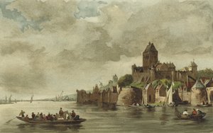 Ansicht der Valkhof-Burg, Nijmegen von Dutch School