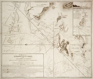 Die Straße und der Hafen von St. John auf der Insel Antigua von E.H. Columbine