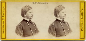 Nathaniel Prentice Banks (1816-94), amerikanischer Politiker und General der Unionsarmee (Stereo-Foto)