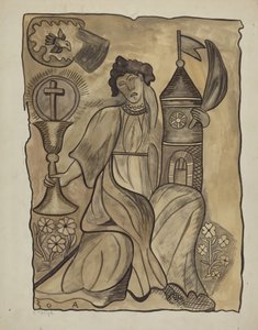 Wandbehang von Santa Barbara, um 1936 von E. Boyd