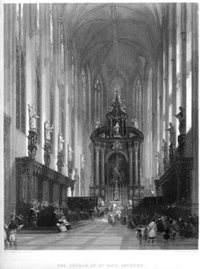 Die Kirche St. Paul, Antwerpen, 19. Jahrhundert