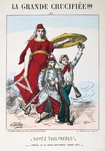 Soyez les Frères!, Allegorie der Republik Frankreich, 1871 von E. Courtaux