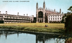 Kings und Clare Colleges, Cambridge, Cambridgeshire, frühes 20. Jahrhundert