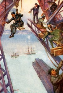 Bau der Forth-Brücke von E. S. (after) Hodgson