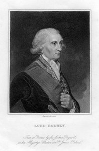 Admiral George Brydges Rodney 1719-1792, 1. Baron Rodney, 19. Jahrhundert von E. Scriven