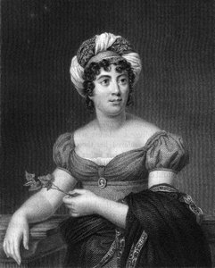 Germaine de Stael, französische Schriftstellerin, Romanautorin und politische Propagandistin, 1836 von E. Scriven