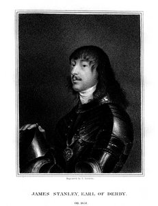 James Stanley, 7. Earl of Derby, Royalistischer Unterstützer, 1824 von E. Scriven