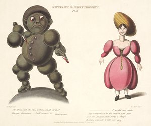 Pl.3 aus Mathematical Merry Thoughts, graviert von F.C. Hunt, um 1820-30