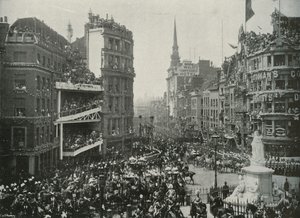 Die Ankunft Ihrer Majestät im St. Pauls Kirchhof, London, 1897 von E. and S. Woodbury
