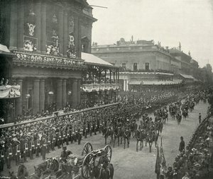 Der königliche Umzug: Adjutanten passieren den United Service Club von E. and S. Woodbury