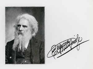 Eadweard Muybridge, Porträt und Unterschrift