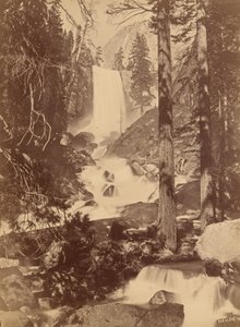 Pi-wy-ack (Diamantenkatarakt), Vernal Falls, Yosemite-Tal, Kalifornien von Eadweard Muybridge