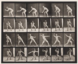 Tafel 283. Baseball; Fangen und Werfen, 1885 von Eadweard Muybridge