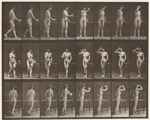 Aus einem Kelch trinken im Stehen von Eadweard Muybridge