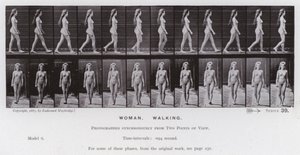 Die menschliche Figur in Bewegung: Frau, gehend von Eadweard Muybridge