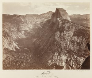 Tissack, South Dome vom Glacier Point, Yosemite Valley Nr. 73, ca. 1872 (Mammutplatten-Albuminabzug)
