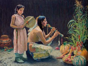 Das Erntelied, ca. 1920 von Eanger Irving Couse