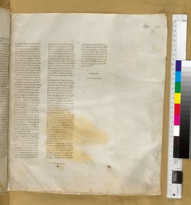 Apostelgeschichte 24 aus dem Codex Sinaiticus Add MS 43725, f.317r, ca. 325-375