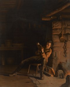Die Jugend von Lincoln. (Ein Abend in der Blockhütte), 1868