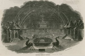 Feuerwerkstempel in den Royal Vauxhall Gardens, London