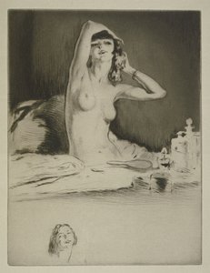 Eine Frau bei ihrer Toilette, Illustration für 