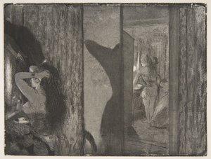Schauspielerinnen in ihren Umkleideräumen von Edgar Degas