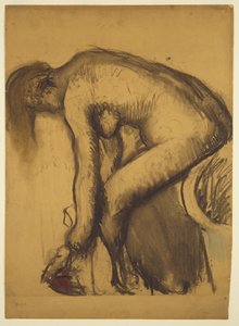 Nach dem Bad (Frau trocknet ihre Füße) von Edgar Degas
