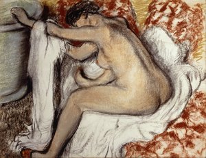 Nach dem Bad, Frau beim Abtrocknen, ca. 1884 von Edgar Degas