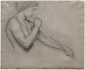 Engel bläst eine Trompete von Edgar Degas
