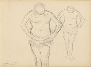 Kopien von Cézannes Badenden von Edgar Degas
