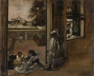 Hof eines Hauses in New Orleans, 1872-1873 von Edgar Degas