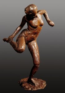 Tänzerin, die ihren Fuß hält, Skulptur von Edgar Degas