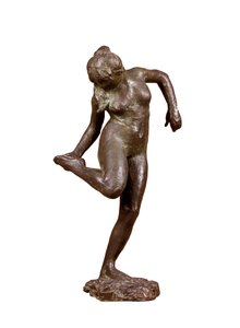 Tänzerin betrachtet die Sohle ihres rechten Fußes, ca. 1890 von Edgar Degas