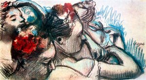 Köpfe von Tänzern, 1899 von Edgar Degas