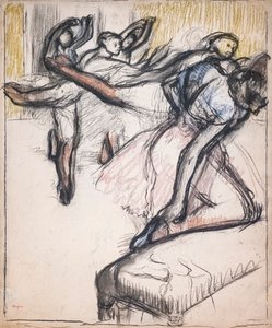 Tänzer üben im Opernfoyer. Um 1890. Pastell und Kohle auf Papier. von Edgar Degas