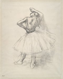 Stehende Tänzerin, rechter Arm erhoben, ca. 1891