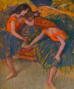 Zwei Tänzerinnen in gelben Korsagen, ca. 1902 von Edgar Degas