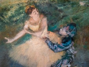 Harlekin und Colombine (Detail) von Edgar Degas