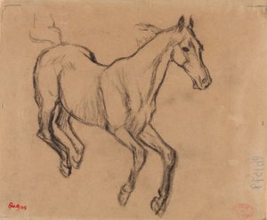 Pferd im Galopp von Edgar Degas