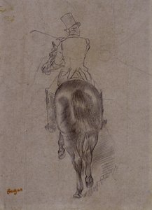 Jäger auf einem Pferd von Edgar Degas