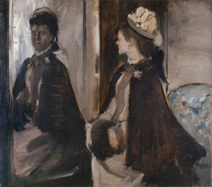 Madame Jeantaud am Spiegel von Edgar Degas