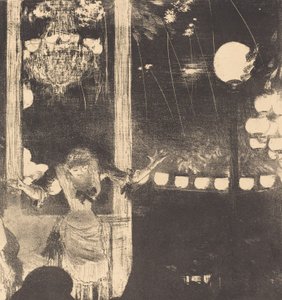 Mademoiselle Becat im Cafe des Ambassadeurs, ca. 1877 von Edgar Degas